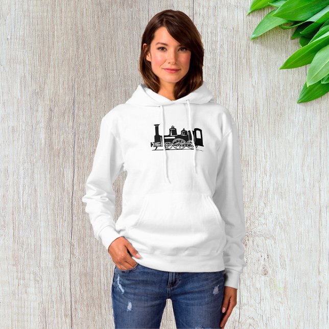 Steam Locomotive Womens Hoodie (Creator Uploaded)
