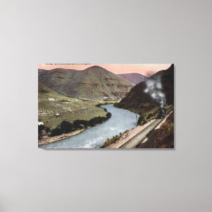 Steam Locomotives on Track Canvas Print