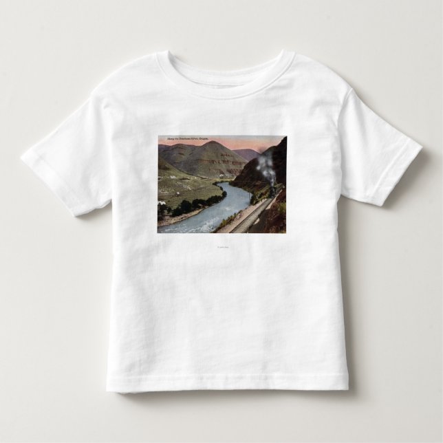 Steam Locomotives on Track Toddler T-Shirt (Front)