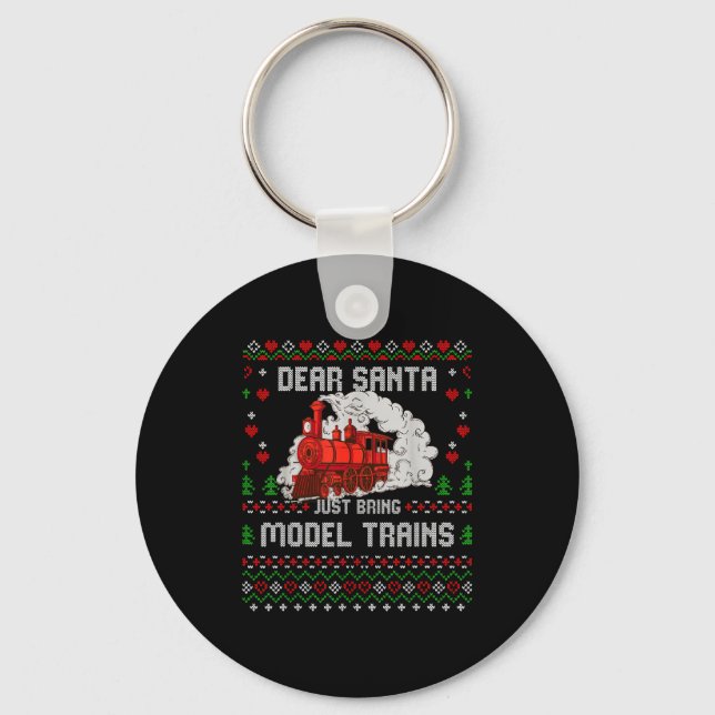 Steam Model Trains Collector Christmas Ugly Xmas S Key Ring (Front)