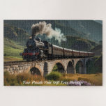 Steam Over the Highlands: A Journey Through Time Jigsaw Puzzle<br><div class="desc">All aboard for a scenic ride into the golden age of rail travel! "Steam Over the Highlands" is a stunning jigsaw puzzle that captures a majestic steam locomotive chugging across a stone viaduct, surrounded by rolling green hills and blooming wildflowers. The warm nostalgia of vintage rail meets the breathtaking beauty...</div>