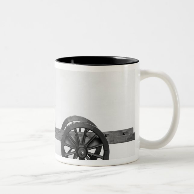Steam-powered car invented Two-Tone coffee mug (Right)