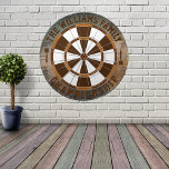 Steam Punk Family Name Personalised  Dartboard<br><div class="desc">Add your family name,  and easily create your personalised family name dartboard. Click the PERSONALIZE button to change the text colour or board colours.</div>