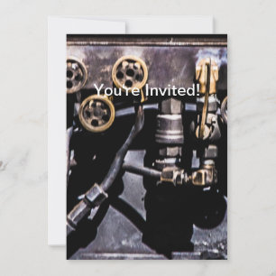 Steam Punk Gears and Gauges Invitation