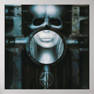 Steam Punk HR Giger Skull Poster