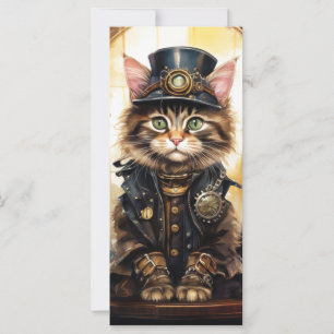 Steam Punk Kitten Card