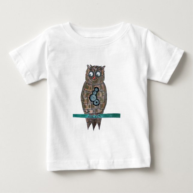 Steam Punk Owl Baby T-Shirt (Front)