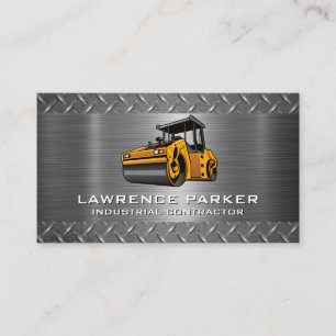 Steam Roller Steel Construction Business Card