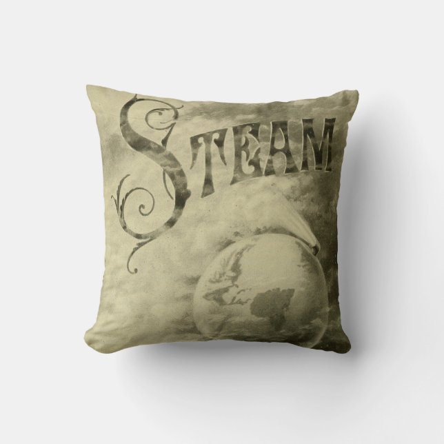 Steam Runs The World 1904 Cushion (Front)