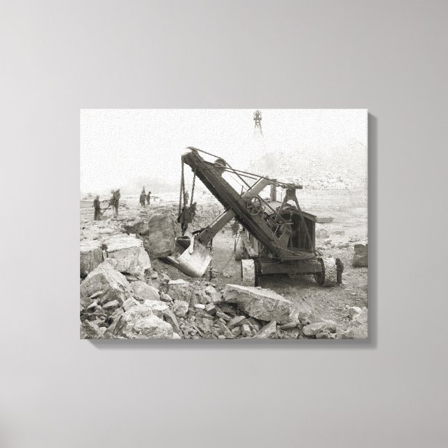 Steam Shovel, 1910 Canvas Print (Front)
