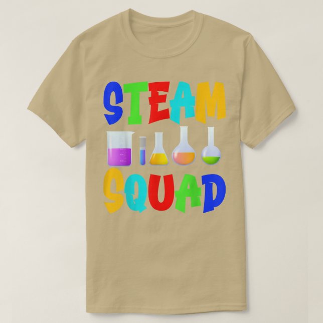 STEAM Squad Science Tech Engineering Math Art Subj T-Shirt (Design Front)