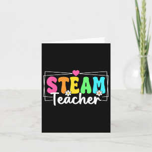 Steam Teacher Back To School Stem Teacher Students Card