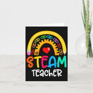 Steam Teacher Squad Team Crew Byck To School Stem  Card