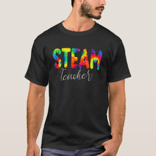 Steam Teacher Tie Dye Back To School Appreciation T-Shirt