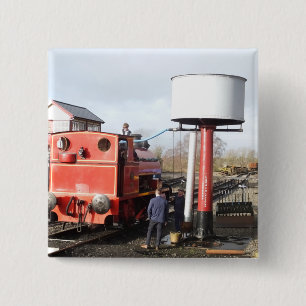 STEAM TRAIN   15 CM SQUARE BADGE