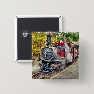 STEAM TRAIN 15 CM SQUARE BADGE