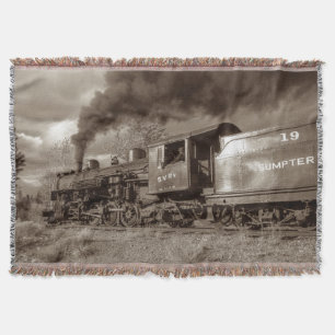 Steam Train 25D Throw Blanket
