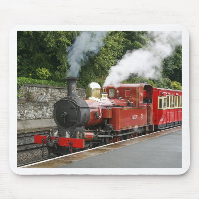 Steam train at Douglas Isle of Man Mouse Pad (Front)