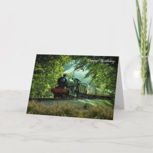 Steam Train Birthday Card