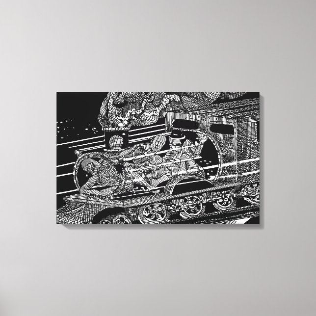 STEAM TRAIN BY BARRY COOKE CANVAS PRINT (Front)