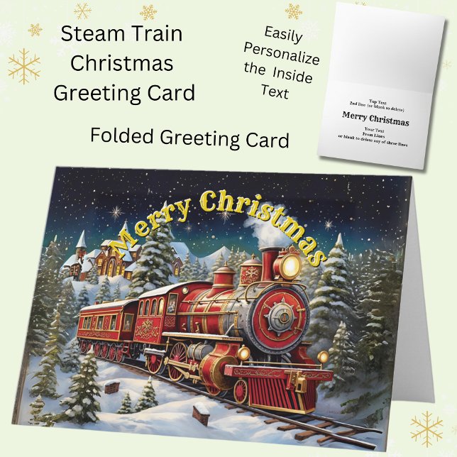 Steam Train Christmas  Card (Creator Uploaded)