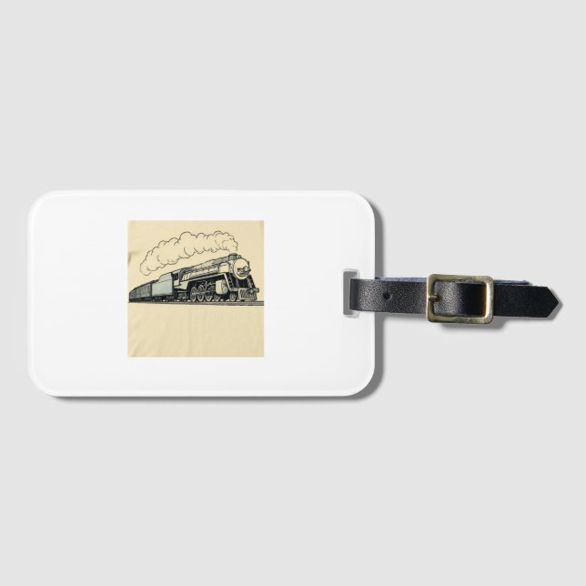 Steam Train Dreams Luggage Tag (Front Horizontal)