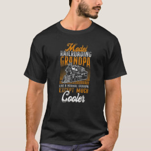 Steam Train Driver Trainspotting Locomotive Grandp T-Shirt