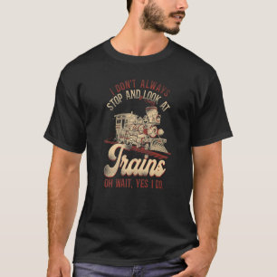 Steam Train Driver Trainspotting Locomotive Vintag T-Shirt