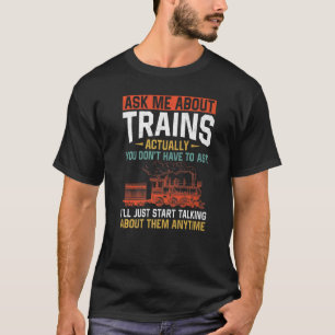 Steam Train Driver Trainspotting Locomotive Vintag T-Shirt