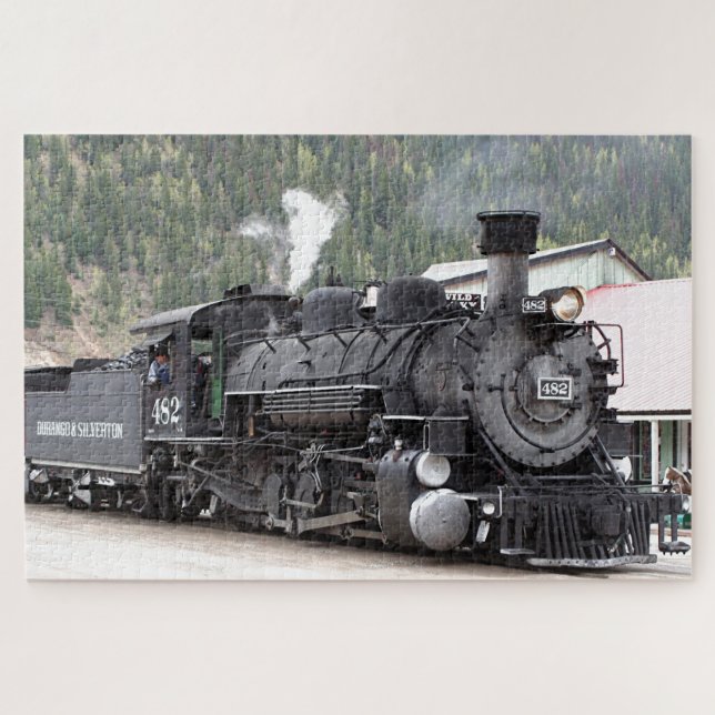 Steam train engine, Colorado, USA Jigsaw Puzzle (Horizontal)