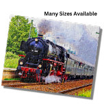 Steam Train Engine Locomotive Railroad Jigsaw Puzzle<br><div class="desc">Steam Train Puzzle - see my store for more great Train Gifts</div>