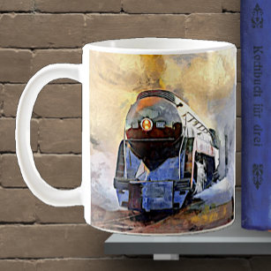 Steam Train Engine N&W 611 Locomotive in Steam Coffee Mug