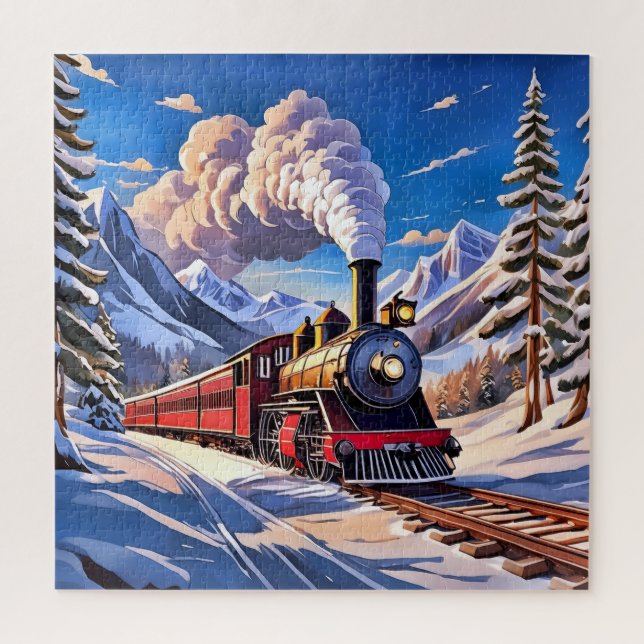 Steam train  jigsaw puzzle (Vertical)
