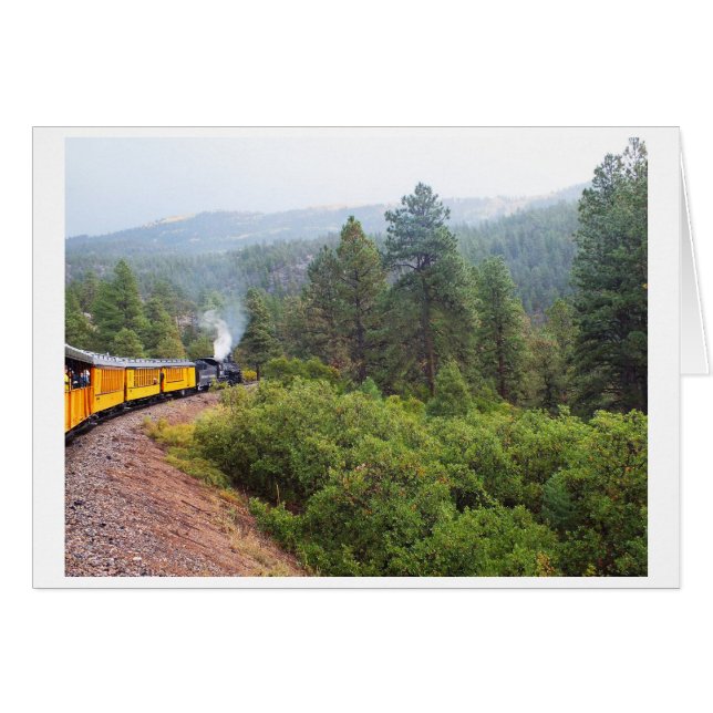 Steam train journey to Silverton USA card (Front Horizontal)