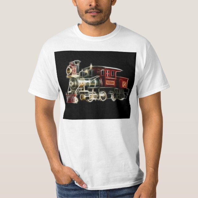 Steam Train Locomotive Engine T-Shirt (Front)