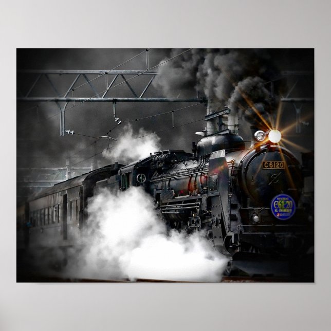 Steam Train Locomotive Poster (Front)