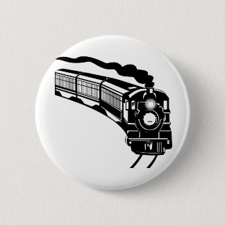 steam train locomotive vintage 6 cm round badge