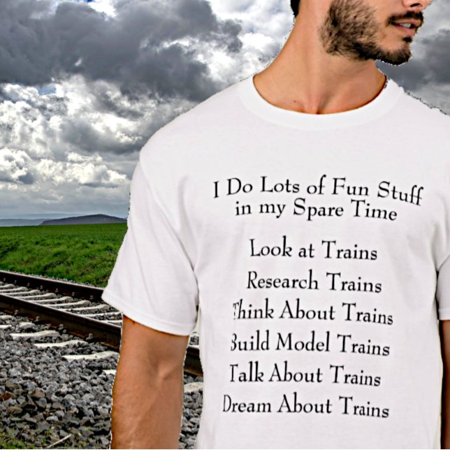 Steam Train Lover Fan - What I Do in Spare Time T-Shirt (Creator Uploaded)