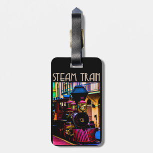 Steam Train Luggage Tag