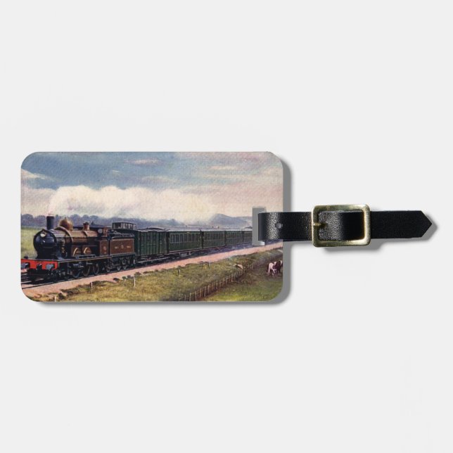 Steam Train Luggage Tag. Luggage Tag (Front Horizontal)