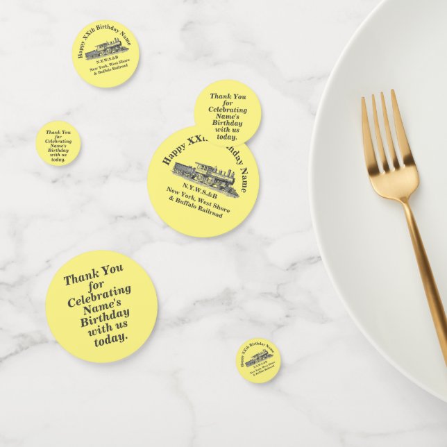 Steam Train Man's Birthday Party Table Confetti (Group)