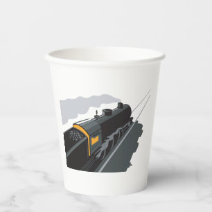 Steam Train Paper Cups
