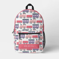 Steam Train Pattern Pink & Purple Girl