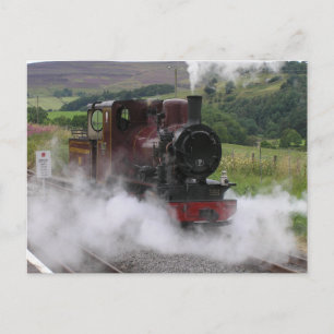 Steam train postcard