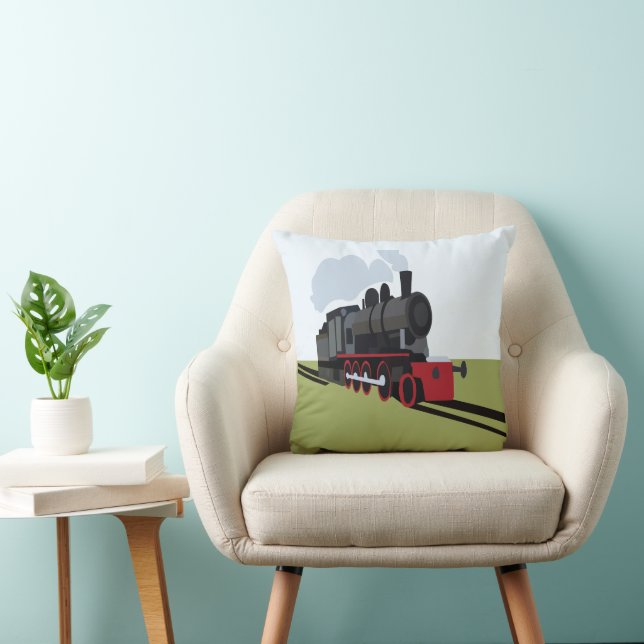 Steam Train Railroad Cushion (Chair)