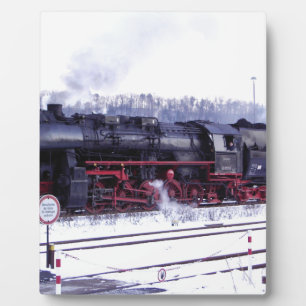 steam train railway locomotive station engine plaque