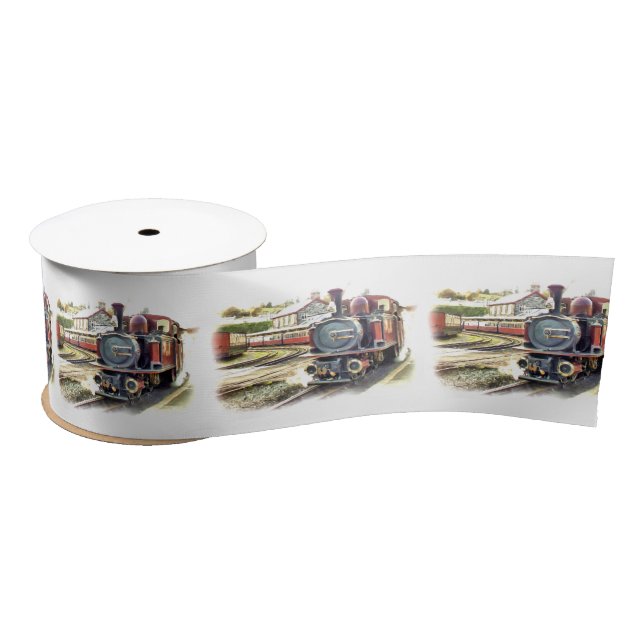 STEAM TRAIN SATIN RIBBON (Spool)
