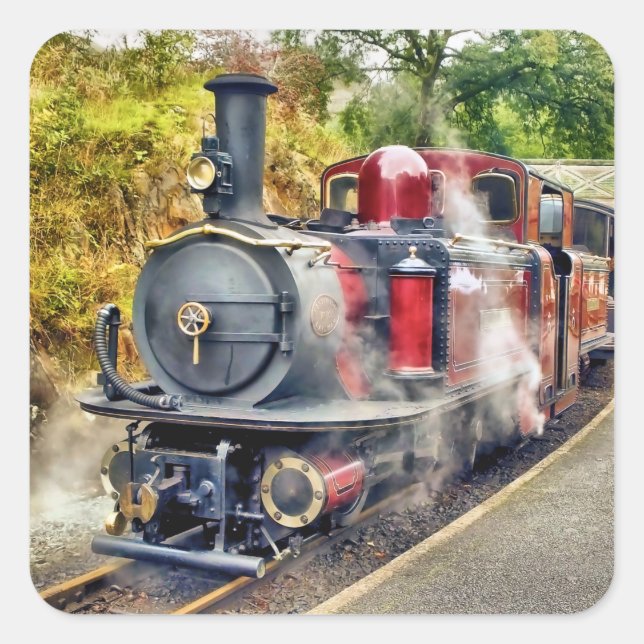 STEAM TRAIN SQUARE STICKER (Front)