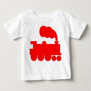 Steam Train Symbol - Red Baby T-Shirt