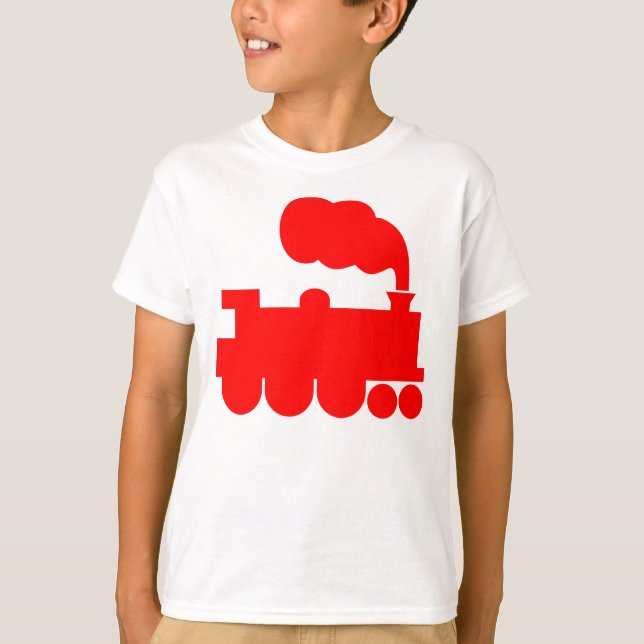 Steam Train Symbol - Red T-Shirt (Front)